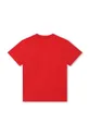 Dječja pamučna majica kratkih rukava HUGO crvena