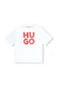 HUGO t-shirt bawełniany dziecięcy biały