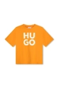 arancione HUGO t-shirt in cotone per bambini Ragazzi