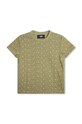 Karl Lagerfeld t-shirt bawełniany dziecięcy wzorzyste zielony Z30036.114.150