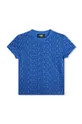 Παιδικό βαμβακερό μπλουζάκι Karl Lagerfeld μπλε