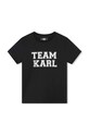 Karl Lagerfeld t-shirt bawełniany dziecięcy nadruk czarny Z30049.102.108