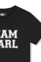 Chłopiec Karl Lagerfeld t-shirt bawełniany dziecięcy Z30049.102.108 czarny