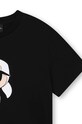 Chłopiec Karl Lagerfeld t-shirt bawełniany dziecięcy Z30051.162.174 czarny