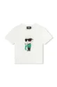 bela Otroška bombažna kratka majica Karl Lagerfeld Fantovski