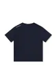 Otroška bombažna kratka majica Karl Lagerfeld mornarsko modra