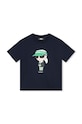Karl Lagerfeld t-shirt bawełniany dziecięcy nadruk granatowy Z30052.162.174