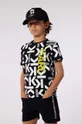чёрный Детская хлопковая футболка Karl Lagerfeld Для мальчиков