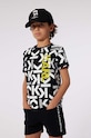 Karl Lagerfeld t-shirt bawełniany dziecięcy wzorzyste czarny Z30053.114.150