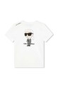 Karl Lagerfeld t-shirt bawełniany dziecięcy Z30054.162.174 biały SS24