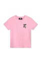 Karl Lagerfeld t-shirt bawełniany dziecięcy nadruk różowy Z30054.162.174