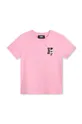 różowy Karl Lagerfeld t-shirt bawełniany dziecięcy Chłopięcy