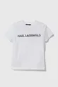 білий Дитяча бавовняна футболка Karl Lagerfeld Для хлопчиків