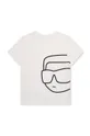 Дитяча бавовняна футболка Karl Lagerfeld білий