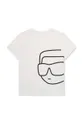 Детская хлопковая футболка Karl Lagerfeld белый