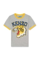 серый Детская хлопковая футболка Kenzo Kids Для мальчиков