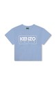 Kenzo Kids t-shirt bawełniany dziecięcy nadruk niebieski K60340.