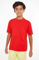 Tommy Hilfiger t-shirt bawełniany dziecięcy bawełna czerwony KB0KB08575.74.122.PPYH