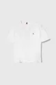 biały Tommy Hilfiger t-shirt bawełniany dziecięcy Chłopięcy