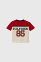 Tommy Hilfiger t-shirt bawełniany dziecięcy KB0KB08676.116.122.PPYH czerwony SS24