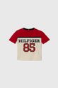 Tommy Hilfiger t-shirt bawełniany dziecięcy KB0KB08676.128.176.PPYH czerwony SS24