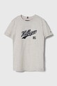 Tommy Hilfiger t-shirt bawełniany dziecięcy nadruk szary KB0KB08679.128.176.PPYH