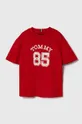 красный Детская хлопковая футболка Tommy Hilfiger Для мальчиков