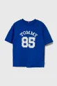modrá Detské bavlnené tričko Tommy Hilfiger Chlapčenský