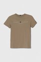Tommy Hilfiger t-shirt bawełniany dziecięcy nadruk beżowy KS0KS00397.128.176.PPYH