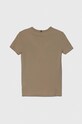 Tommy Hilfiger t-shirt bawełniany dziecięcy KS0KS00397.128.176.PPYH beżowy SS24