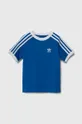 niebieski adidas Originals t-shirt bawełniany dziecięcy Chłopięcy