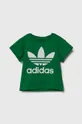 zelena Otroška bombažna kratka majica adidas Originals TREFOIL TEE Fantovski