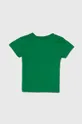 Παιδικό βαμβακερό μπλουζάκι adidas Originals TREFOIL πράσινο
