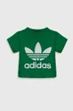 zielony adidas Originals t-shirt bawełniany dziecięcy TREFOIL TEE Chłopięcy