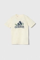 żółty adidas t-shirt bawełniany dziecięcy Chłopięcy