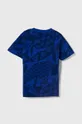 Otroška bombažna kratka majica adidas mornarsko modra