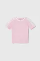 рожевий Дитяча бавовняна футболка adidas Для хлопчиків