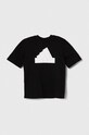 adidas tricou de bumbac pentru copii print negru IS4410