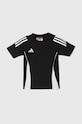 adidas Performance tricou de bumbac pentru copii TIRO24 SWTEEY imprimeu negru IJ9953