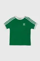zielony adidas Originals t-shirt bawełniany dziecięcy Chłopięcy