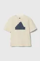 бежевый Детская хлопковая футболка adidas Для мальчиков