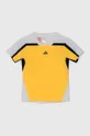 rumena Otroška kratka majica adidas Performance Fantovski