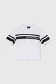 EA7 Emporio Armani t-shirt bawełniany dziecięcy nadruk biały 3DBT58.BJ02Z