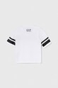 EA7 Emporio Armani t-shirt bawełniany dziecięcy 3DBT58.BJ02Z biały SS24