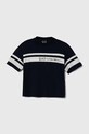EA7 Emporio Armani t-shirt bawełniany dziecięcy nadruk granatowy 3DBT58.BJ02Z
