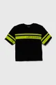 črna Otroška bombažna kratka majica EA7 Emporio Armani Fantovski