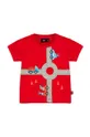 rdeča Otroška bombažna kratka majica Lego Fantovski