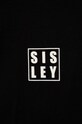 Chłopiec Sisley t-shirt bawełniany dziecięcy 3096X1044.G.Seasonal czarny