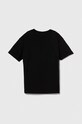 Sisley t-shirt bawełniany dziecięcy 3096X1045.G.Seasonal czarny SS24
