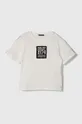 λευκό Παιδικό βαμβακερό μπλουζάκι Sisley Για αγόρια